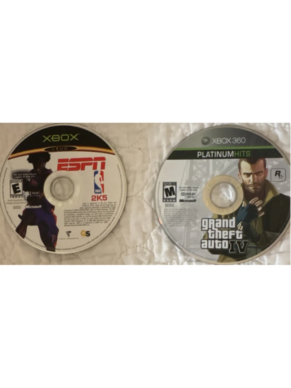 Microsoft Grand Theft Auto IV Xbox 360 ESPN NBA 2K5 Xbox Dolby NTSC-U/C M E